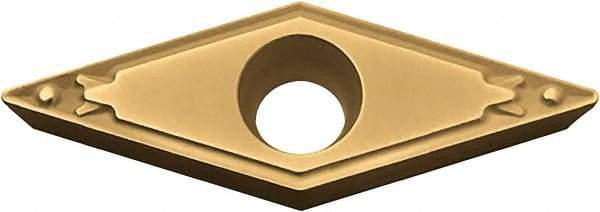 Kyocera - VBMT333 HQ Grade CA525 Carbide Turning Insert - TiCN/Al2O3/TiN Finish, 35° Diamond, 3/8" Inscr Circle, 3/16" Thick, 3/64" Corner Radius - Benchmark Tooling