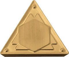 Kyocera - TPMR322 HQ Grade PV720 Cermet Turning Insert - TiCN (Megacoat Nano) Finish, 60° Triangle, 3/8" Inscr Circle, 1/8" Thick, 1/32" Corner Radius - Benchmark Tooling