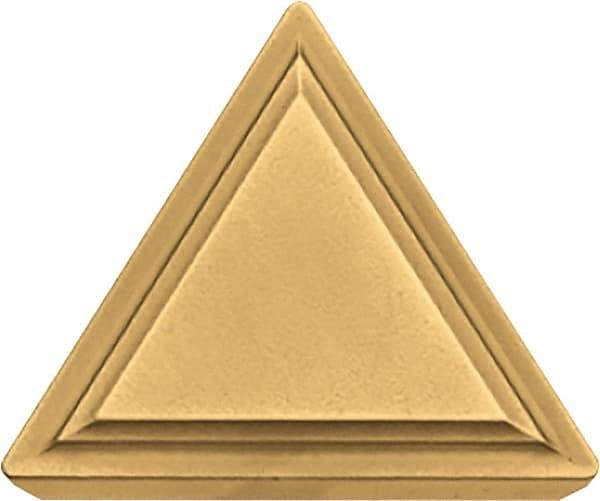 Kyocera - TPMR322 Grade CA6525 Carbide Turning Insert - TiCN/Al2O3/TiN Finish, 60° Triangle, 3/8" Inscr Circle, 1/8" Thick, 1/32" Corner Radius - Benchmark Tooling