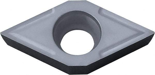 Kyocera - DCGT32.51 Grade PV720 Cermet Turning Insert - TiCN (Megacoat Nano) Finish, 55° Diamond, 3/8" Inscr Circle, 5/32" Thick, 1/64" Corner Radius - Benchmark Tooling