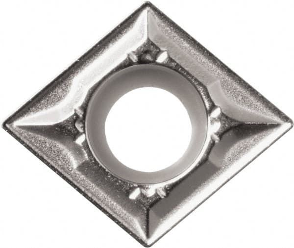 Kyocera - CCMT21.50.5 GK Grade CA510 Carbide Turning Insert - TiCN/Al2O3/TiN Finish, 80° Diamond, 1/4" Inscr Circle, 3/32" Thick, 0.008" Corner Radius - Benchmark Tooling