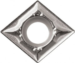 Kyocera - CCMT21.50.5 GK Grade CA510 Carbide Turning Insert - TiCN/Al2O3/TiN Finish, 80° Diamond, 1/4" Inscr Circle, 3/32" Thick, 0.008" Corner Radius - Benchmark Tooling