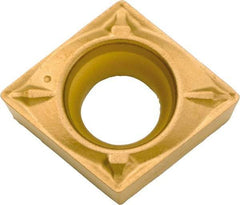 Kyocera - CCMT32.52 WP Grade CA515 Carbide Turning Insert - TiCN/Al2O3/TiN Finish, 80° Diamond, 3/8" Inscr Circle, 5/32" Thick, 1/32" Corner Radius - Benchmark Tooling