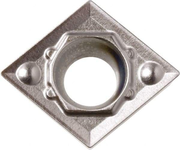 Kyocera - CCMT21.50.5 HQ Grade PV90 Cermet Turning Insert - TiN Finish, 80° Diamond, 1/4" Inscr Circle, 3/32" Thick, 0.008" Corner Radius - Benchmark Tooling