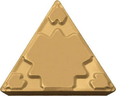 Kyocera - TPMR221 GP Grade PV720 Cermet Turning Insert - TiCN (Megacoat Nano) Finish, 60° Triangle, 1/4" Inscr Circle, 1/8" Thick, 1/64" Corner Radius - Benchmark Tooling