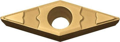 Kyocera - VBMT221 GP Grade CA510 Carbide Turning Insert - TiCN/Al2O3/TiN Finish, 35° Diamond, 1/4" Inscr Circle, 1/8" Thick, 1/64" Corner Radius - Benchmark Tooling