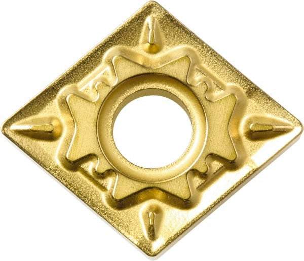 Kyocera - CNMG332 HQ Grade CA510 Carbide Turning Insert - TiCN/Al2O3/TiN Finish, 80° Diamond, 3/8" Inscr Circle, 3/16" Thick, 1/32" Corner Radius - Benchmark Tooling