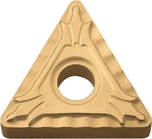 Kyocera - TNMG331 XP Grade PV720 Cermet Turning Insert - TiCN (Megacoat Nano) Finish, 60° Triangle, 3/8" Inscr Circle, 3/16" Thick, 1/64" Corner Radius - Benchmark Tooling