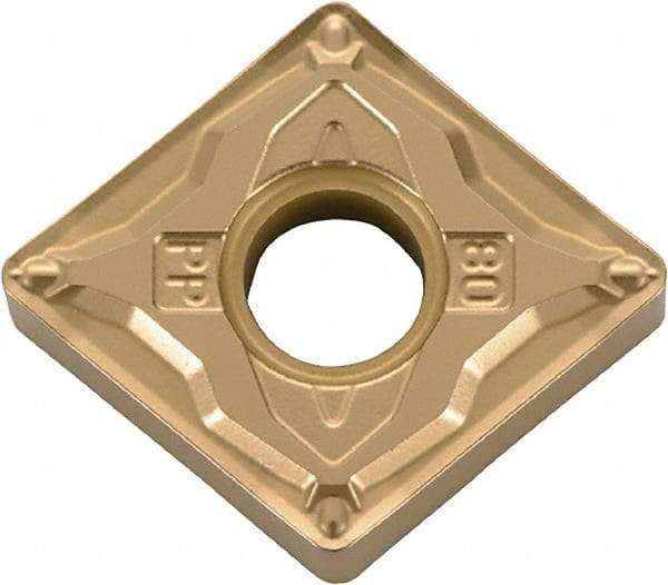 Kyocera - CNMG430.5 PP Grade TN620 Cermet Turning Insert - Uncoated, 80° Diamond, 1/2" Inscr Circle, 3/16" Thick, 0.008" Corner Radius - Benchmark Tooling