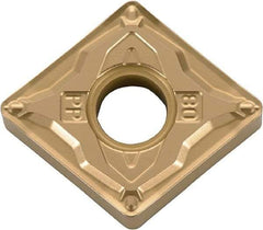 Kyocera - CNMG430.5 PP Grade PV720 Cermet Turning Insert - TiCN (Megacoat Nano) Finish, 80° Diamond, 1/2" Inscr Circle, 3/16" Thick, 0.008" Corner Radius - Benchmark Tooling