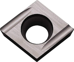 Kyocera - CCET32.50.5 U Grade PV720 Cermet Turning Insert - TiCN (Megacoat Nano) Finish, 80° Diamond, 3/8" Inscr Circle, 5/32" Thick, 0.008" Corner Radius - Benchmark Tooling