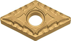 Kyocera - DNMG441 CQ Grade CA515 Carbide Turning Insert - TiCN/Al2O3/TiN Finish, 55° Diamond, 1/2" Inscr Circle, 1/4" Thick, 1/64" Corner Radius - Benchmark Tooling