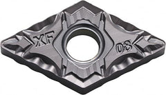 Kyocera - DNMG432 XF Grade TN620 Cermet Turning Insert - Uncoated, 55° Diamond, 1/2" Inscr Circle, 3/16" Thick, 1/32" Corner Radius - Benchmark Tooling
