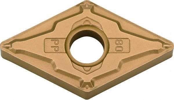Kyocera - DNMG431 PP Grade TN620 Cermet Turning Insert - Uncoated, 55° Diamond, 1/2" Inscr Circle, 3/16" Thick, 1/64" Corner Radius - Benchmark Tooling