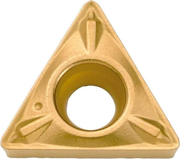 Kyocera - TCMX1.81.51 WP Grade PV720 Cermet Turning Insert - TiCN (Megacoat Nano) Finish, 60° Triangle, 7/32" Inscr Circle, 3/32" Thick, 1/64" Corner Radius - Benchmark Tooling