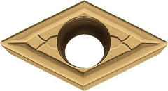 Kyocera - DCMT21.50.5 GK Grade CA525 Carbide Turning Insert - TiCN/Al2O3/TiN Finish, 55° Diamond, 1/4" Inscr Circle, 3/32" Thick, 0.008" Corner Radius - Benchmark Tooling