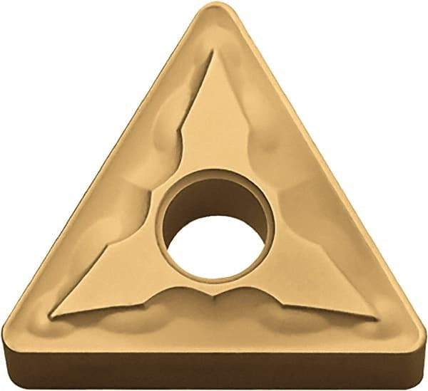 Kyocera - TNMG231 GS Grade CA525 Carbide Turning Insert - TiCN/Al2O3/TiN Finish, 60° Triangle, 1/4" Inscr Circle, 3/16" Thick, 1/64" Corner Radius - Benchmark Tooling
