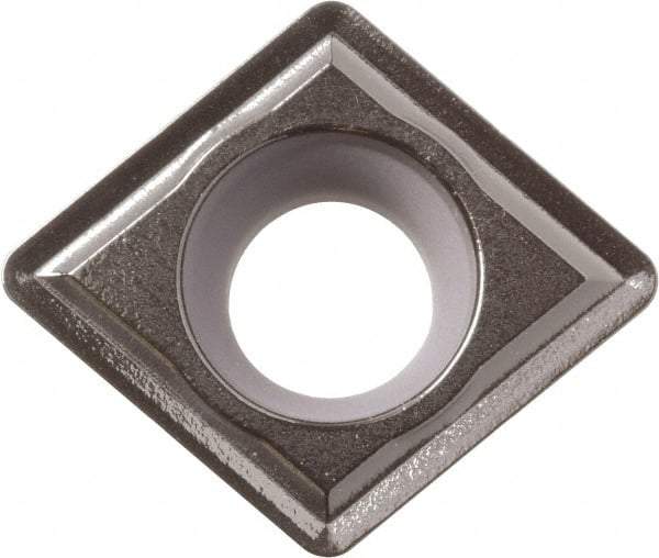 Kyocera - CCMT32.52 Grade CA510 Carbide Turning Insert - TiCN/Al2O3/TiN Finish, 80° Diamond, 3/8" Inscr Circle, 5/32" Thick, 1/32" Corner Radius - Benchmark Tooling