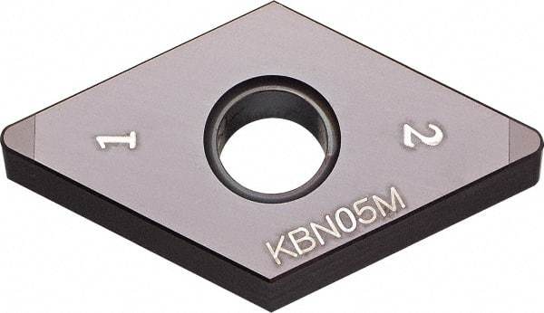 Kyocera - DNGA435 Grade KBN05M CBN Turning Insert - Megacoat Finish, 55° Diamond, 1/2" Inscr Circle, 3/16" Thick, 5/64" Corner Radius - Benchmark Tooling
