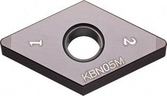 Kyocera - DNGA431 Grade KBN05M CBN Turning Insert - Megacoat Finish, 55° Diamond, 1/2" Inscr Circle, 3/16" Thick, 1/64" Corner Radius - Benchmark Tooling