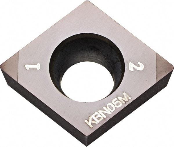 Kyocera - CCMW21.51 Grade KBN05M CBN Turning Insert - Megacoat Finish, 80° Diamond, 1/4" Inscr Circle, 3/32" Thick, 1/64" Corner Radius - Benchmark Tooling