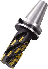 Kyocera - 24 Inserts, 125mm Cut Diam, 40mm Arbor Diam, 90mm Max Depth of Cut, Indexable Square-Shoulder Face Mill - 90° Lead Angle, 115mm High, APMT 2506 Insert Compatibility - Benchmark Tooling
