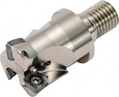 Kyocera - 32mm Cut Diam, 1mm Max Depth, M16 Modular Connection Indexable High-Feed End Mill - Screw Holding Method, LOGU 030310ER-GM Insert, MFH Toolholder, Through Coolant - Benchmark Tooling