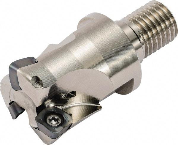 Kyocera - 40mm Cut Diam, 1.5mm Max Depth, M16 Modular Connection Indexable High-Feed End Mill - Screw Holding Method, SOMT 100420ER-.. Insert, MFH Toolholder, Through Coolant - Benchmark Tooling