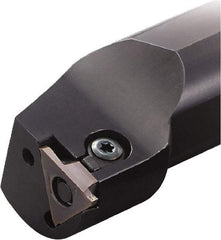 Kyocera - KIGBA, Internal, Right Hand, 0.12" Max Depth of Cut, 0.02 to 0.19" Groove Width, Indexable Grooving Tool Holder - GBA43R/L.. Insert Compatibility, 1.18" Shank Width, 10" OAL - Benchmark Tooling