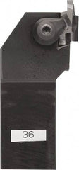Kyocera - GFVS, External, Right Hand, 4.5974mm Max Depth of Cut, 2.4892 to 5.9944mm Groove Width, Indexable Grooving Tool Holder - GVF... B, GVF... BR Insert Compatibility, 20mm Shank Height, 20mm Shank Width, 125mm OAL - Benchmark Tooling
