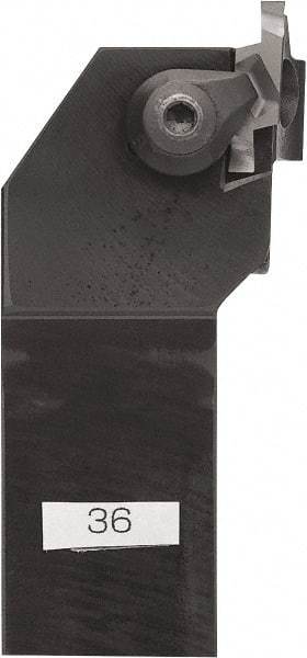 Kyocera - GFVS, External, Left Hand, 0.18" Max Depth of Cut, 2.4892 to 5.9944mm Groove Width, Indexable Grooving Tool Holder - GVF... B, GVF... BR Insert Compatibility, 1" Shank Height, 1" Shank Width, 6" OAL - Benchmark Tooling