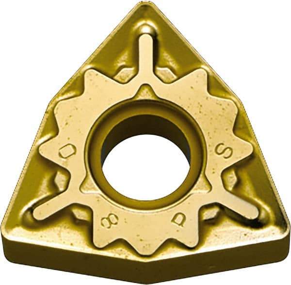 Kyocera - WNMG434 PS Grade CA525 Carbide Turning Insert - TiCN/Al2O3/TiN Finish, 80° Trigon, 1/2" Inscr Circle, 3/16" Thick, 1/16" Corner Radius - Benchmark Tooling