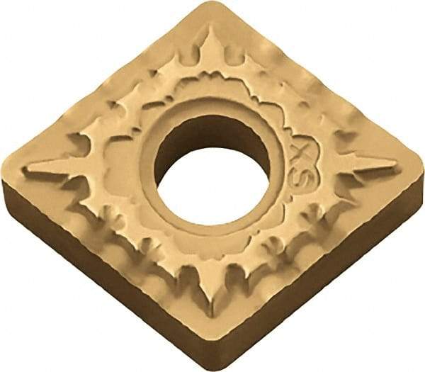 Kyocera - CNMG432 XS Grade CA510 Carbide Turning Insert - TiCN/Al2O3/TiN Finish, 80° Diamond, 1/2" Inscr Circle, 3/16" Thick, 1/32" Corner Radius - Benchmark Tooling