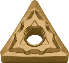 Kyocera - TNMG332 TK Grade CA6515 Carbide Turning Insert - TiCN/Al2O3/TiN Finish, 60° Triangle, 3/8" Inscr Circle, 3/16" Thick, 1/32" Corner Radius - Benchmark Tooling