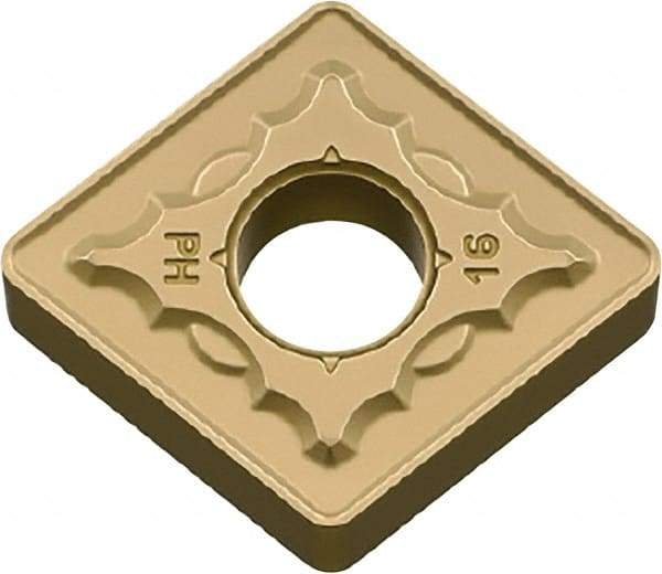 Kyocera - CNMG434 PH Grade CA515 Carbide Turning Insert - TiCN/Al2O3/TiN Finish, 80° Diamond, 1/2" Inscr Circle, 3/16" Thick, 1/16" Corner Radius - Benchmark Tooling