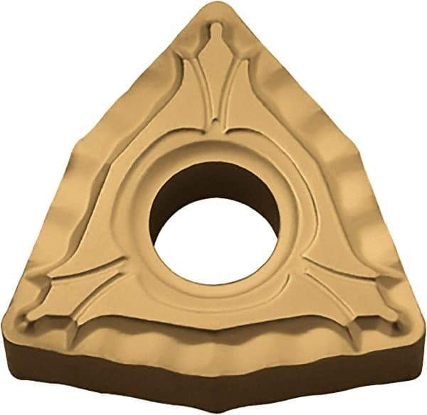 Kyocera - WNMG431 XP Grade CA510 Carbide Turning Insert - TiCN/Al2O3/TiN Finish, 80° Trigon, 1/2" Inscr Circle, 3/16" Thick, 1/64" Corner Radius - Benchmark Tooling