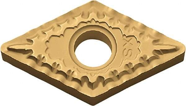 Kyocera - DNMG432 XS Grade CA525 Carbide Turning Insert - TiCN/Al2O3/TiN Finish, 55° Diamond, 1/2" Inscr Circle, 3/16" Thick, 1/32" Corner Radius - Benchmark Tooling