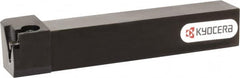 Kyocera - KGBAS, External, Left Hand, 5.5mm Max Depth of Cut, 0.013 to 0.189" Groove Width, Indexable Grooving Tool Holder - GBA43R/L.. Insert Compatibility, 25mm Shank Height, 25mm Shank Width, 150mm OAL - Benchmark Tooling