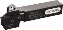 Kyocera - KGD, External, Left Hand, 25mm Max Depth of Cut, 4 to 5mm Groove Width, Indexable Grooving Tool Holder - Multiple Insert Compatibility, 25mm Shank Height, 25mm Shank Width, 155mm OAL - Benchmark Tooling