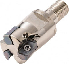 Kyocera - 20mm Cut Diam, 1mm Max Depth, M10 Modular Connection Indexable High-Feed End Mill - Screw Holding Method, LOGU 030310ER-GM Insert, MFH Toolholder, Through Coolant - Benchmark Tooling