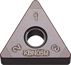 Kyocera - TNGA331 Grade KBN05M CBN Turning Insert - Megacoat Finish, 60° Triangle, 3/8" Inscr Circle, 3/16" Thick, 1/64" Corner Radius - Benchmark Tooling