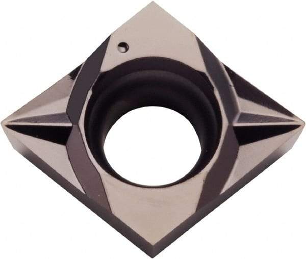 Kyocera - CCGT21.51 SK Grade PR1225 Carbide Turning Insert - Megacoat Finish, 80° Diamond, 1/4" Inscr Circle, 3/32" Thick, 1/64" Corner Radius - Benchmark Tooling