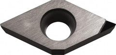 Kyocera - DCMT32.51 Grade KPD001 Polycrystalline Diamond (PCD) Turning Insert - Uncoated, 55° Diamond, 3/8" Inscr Circle, 5/32" Thick, 1/64" Corner Radius - Benchmark Tooling