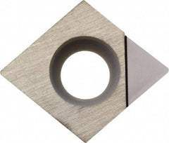 Kyocera - CCMT32.50.5 Grade KPD010 Polycrystalline Diamond (PCD) Turning Insert - Uncoated, 80° Diamond, 3/8" Inscr Circle, 5/32" Thick, 0.008" Corner Radius - Benchmark Tooling