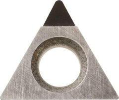 Kyocera - TPMH320.5 Grade KPD001 Polycrystalline Diamond (PCD) Turning Insert - Uncoated, 60° Triangle, 3/8" Inscr Circle, 1/8" Thick, 0.008" Corner Radius - Benchmark Tooling