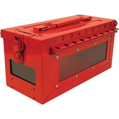 Master Lock - Group Lockout Boxes Portable or Wall Mount: Portable Maximum Number of Padlocks: 19 - Benchmark Tooling