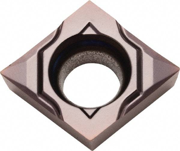 Kyocera - CCGT32.50.2 CK Grade PR1225 Carbide Turning Insert - Megacoat Finish, 80° Diamond, 3/8" Inscr Circle, 5/32" Thick, 0.004" Corner Radius - Benchmark Tooling