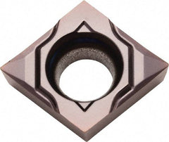 Kyocera - CCGT32.50.2 CK Grade PR1225 Carbide Turning Insert - Megacoat Finish, 80° Diamond, 3/8" Inscr Circle, 5/32" Thick, 0.004" Corner Radius - Benchmark Tooling