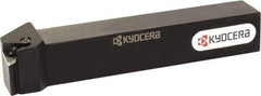Kyocera - PTFN, Left Hand Cut, 90° Lead Angle, 25mm Shank Height x 25mm Shank Width, Negative Rake Indexable Turning Toolholder - 150mm OAL, TN.. Insert Compatibility, Series PTFN - Benchmark Tooling