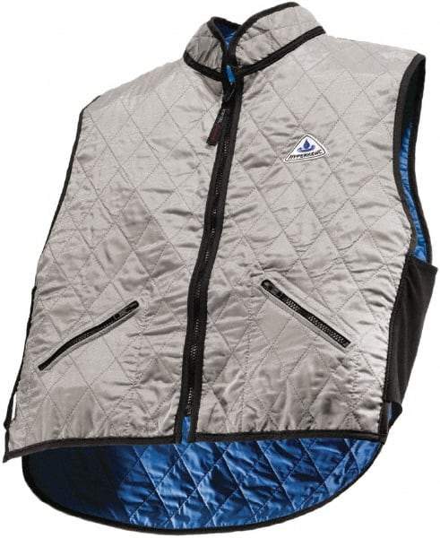 Techniche - Size 2XL, Silver Cooling Vest - Zipper Front, Nylon, HyperKewl - Benchmark Tooling